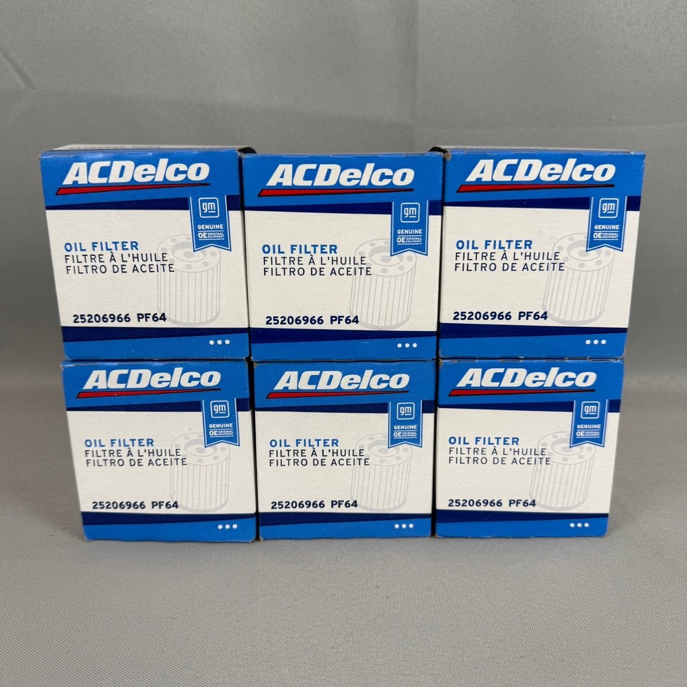 Lot of 6 - ACDelco PF64 Engine Oil Filter 25206966 OEM Genuine GM Brand New NIB
